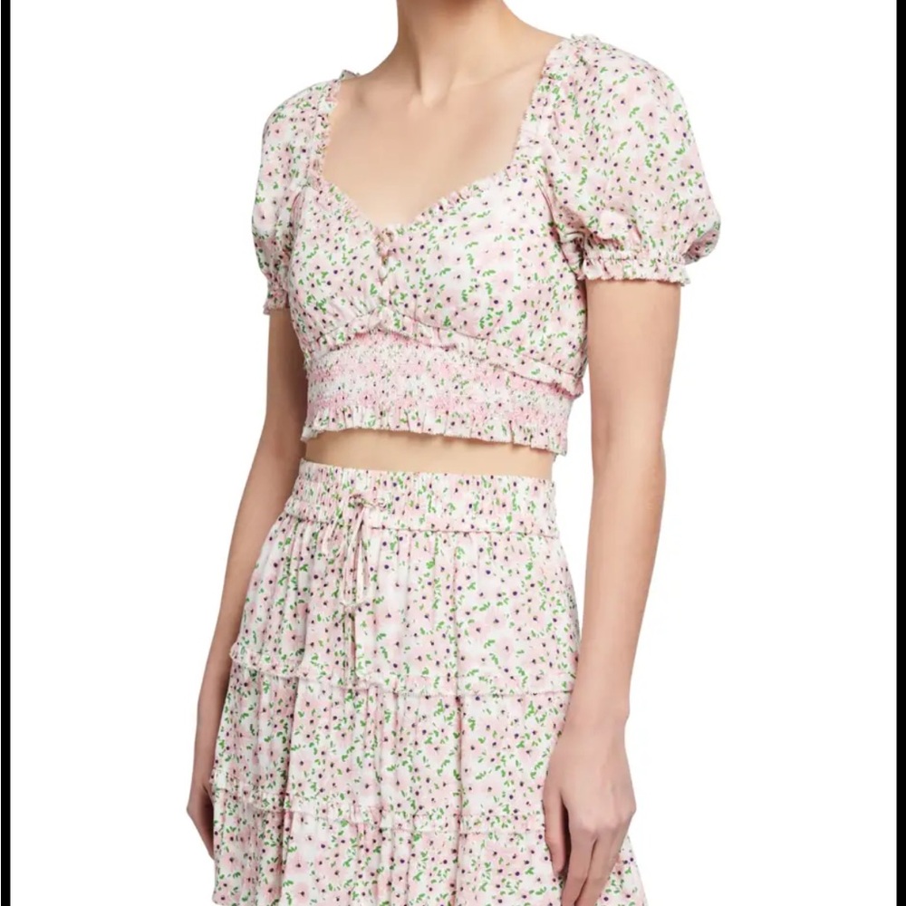 Alice + Olivia Caley Crochet Top and Skirt